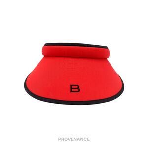 🔴 Balenciaga B Logo Visor - Red/Black